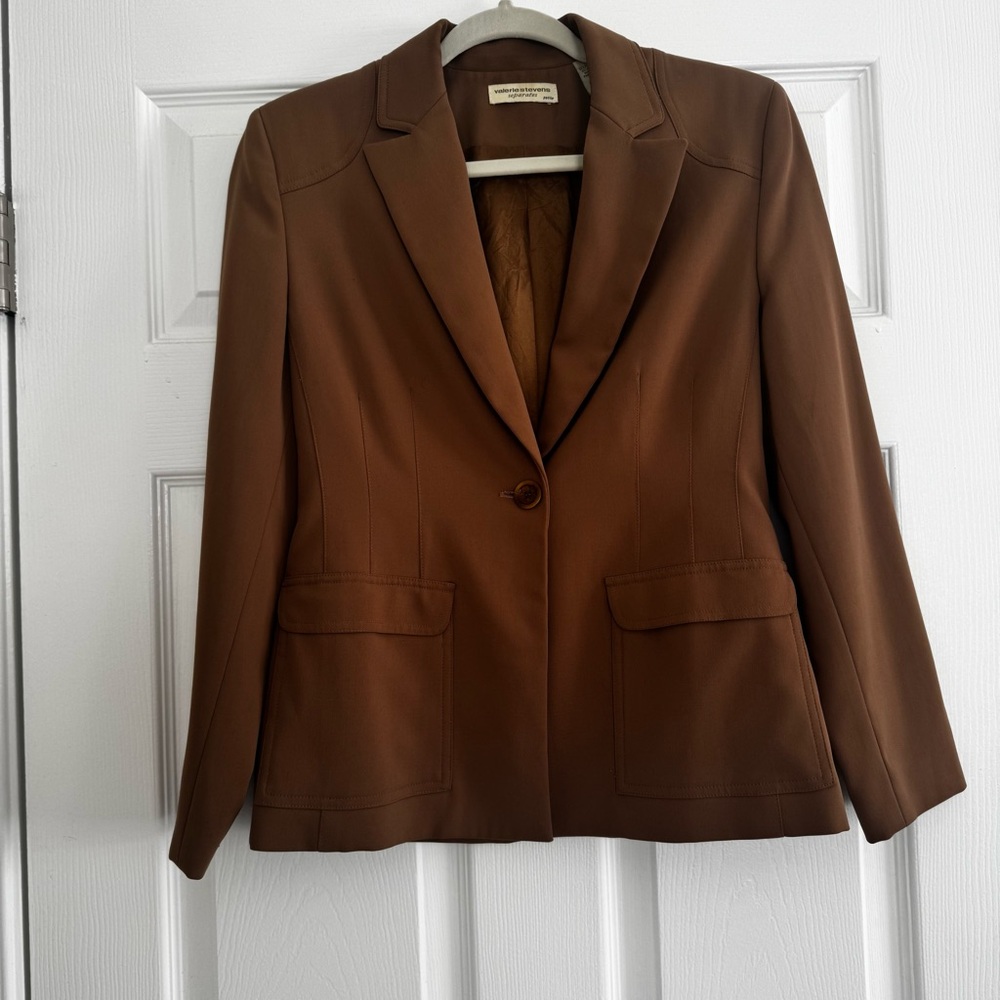 Valerie Stevens Classic Camel Blazer